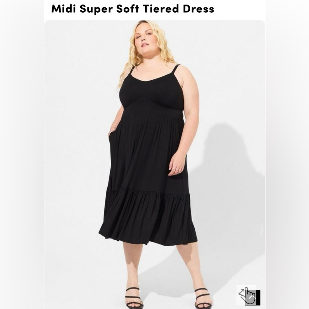 Midi Super Soft Tiered Dress